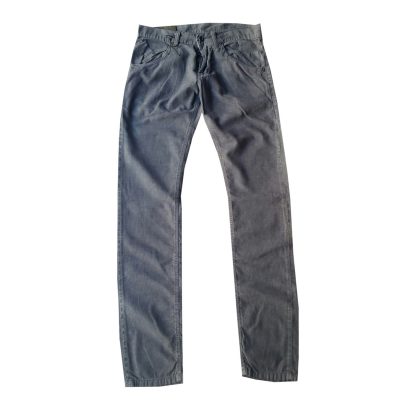 DONDUP - Pantalone velluto millerighe in cotone grigio