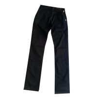 DONDUP - Pantalone in cotone nero con chiusura bottoni