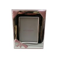 OTTAVIANI - Portafoto da tavolo in argento e smalto rosa