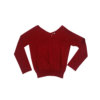 Marella - Maglia con scollo a V in lana rosso