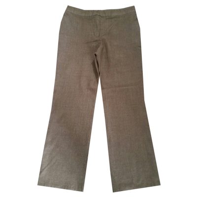 Max Mara - Pantalone linea dritta in lana leggera ecru