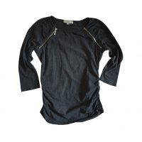 Michael Kors - M - Top in cotone elasticizzato grigio scuro