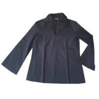 Krizia - IT/44 - Blusa in 100% cotone blu scuro