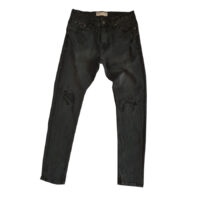 Bershka - US/31 - Jeans in cotone elasticizzato a strappi antracite