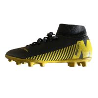 Nike - EU/39 - Scarpette da calcio con calzino in pelle ecologica grigio e giallo