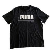 Puma - XL - T-shirt in cotone nero con stampa frontale
