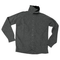 Canali - IT/50 - Cardigan in cachemire grigio e pelliccia ecologica nero