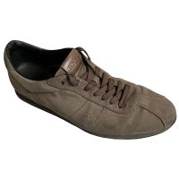 Tod's - UK/9 - Sneaker basso in scamosciato grigio verso taupe