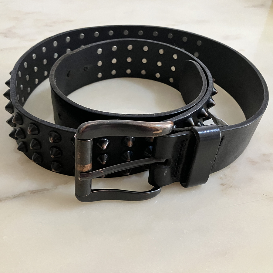 Levi's - 90 cm - Cintura in pelle nero con borchie