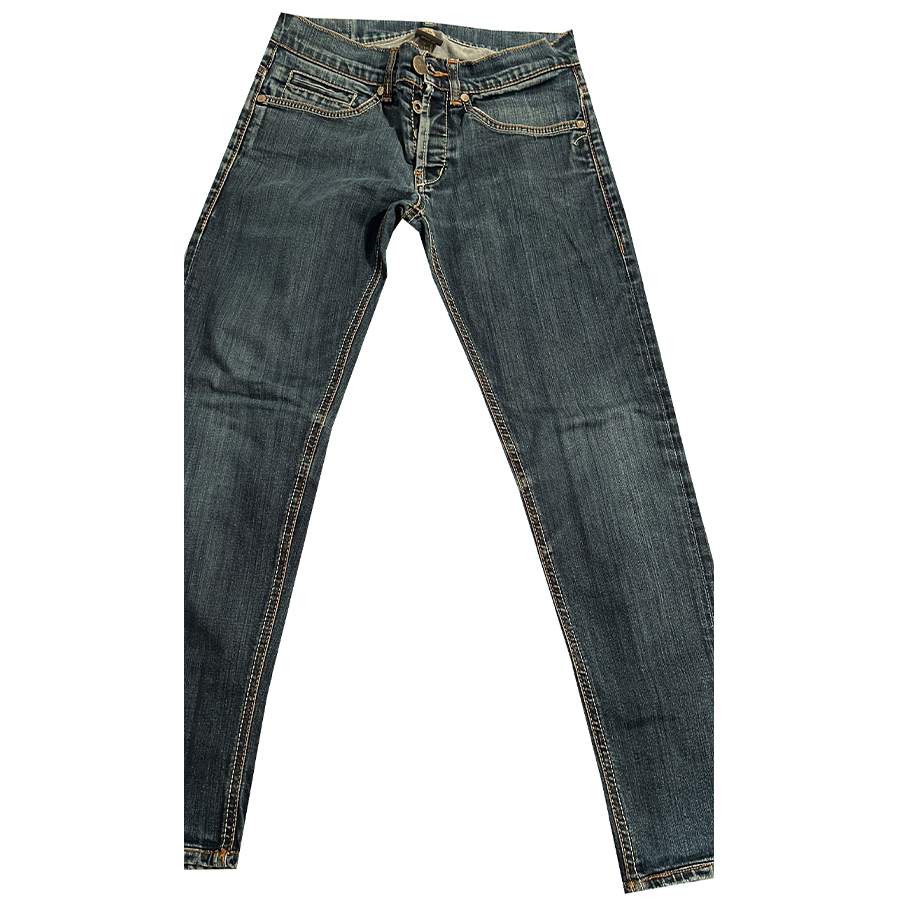 Dondup - W30 - Jeans dritto in cotone elasticissato blu