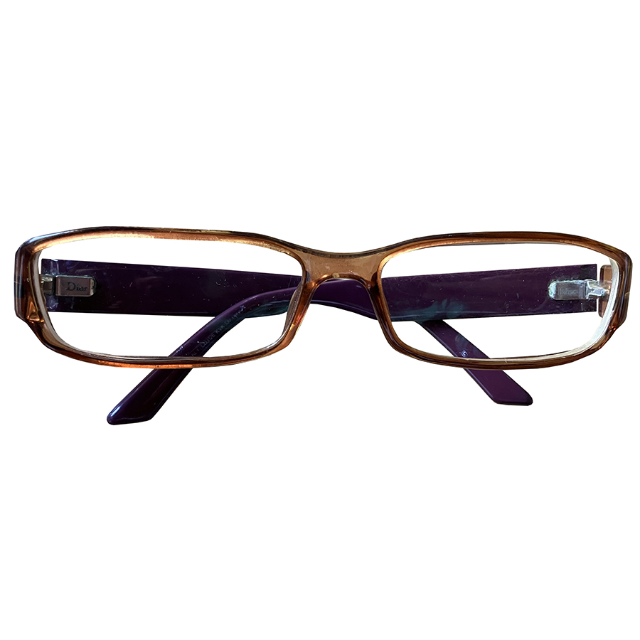 Dior - Montatura per occhiali da vista in celluloide vinaccio