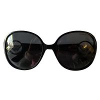 Emporio Armani - Occhiali da sole in plastica nero con logo argenteo